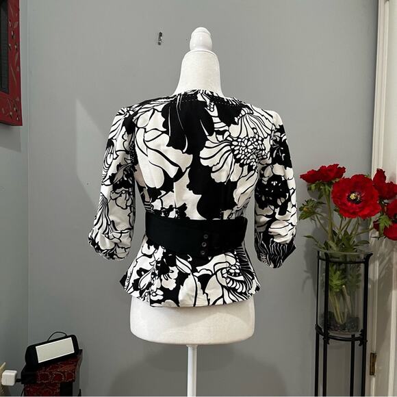 NEW Elie Tahari Tailored Hourglass Floral Statement Career Suit Jacket 4 NWOT - Picture 5 of 16